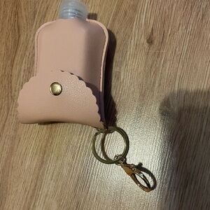 New Blush Pink Hand Sanitizer Holder with Keychain